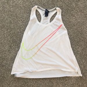 white nike running tank top